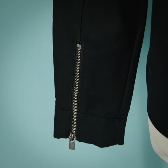 Kate Spade Size XS Black Saturday Moto Asymmetrical Zip Cotton Lined Jacket - Picture 2 of 7